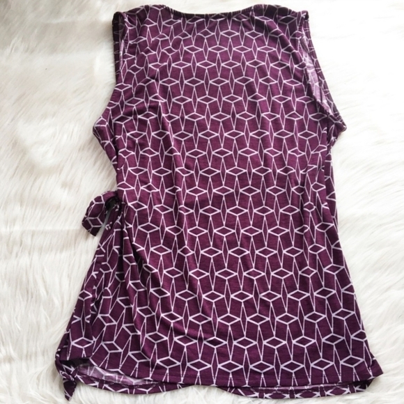 41 Hawthorn Geometric Wrap Sleeveless Valerie Tie Knit Top Women's Large L EUC - Picture 5 of 7